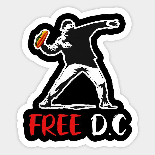 Free-DC-Sandwich-Guy Sticker by ArtistTee ⭐⭐⭐⭐⭐